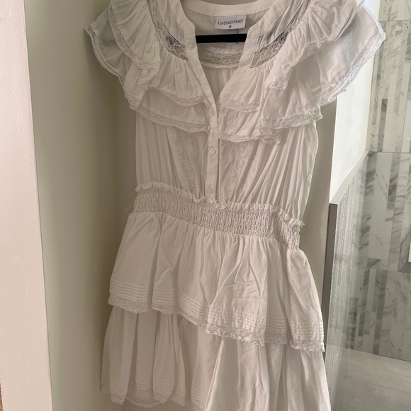 Loveshackfancy x Target white mini ruffle dress - size s - Picture 1 of 3